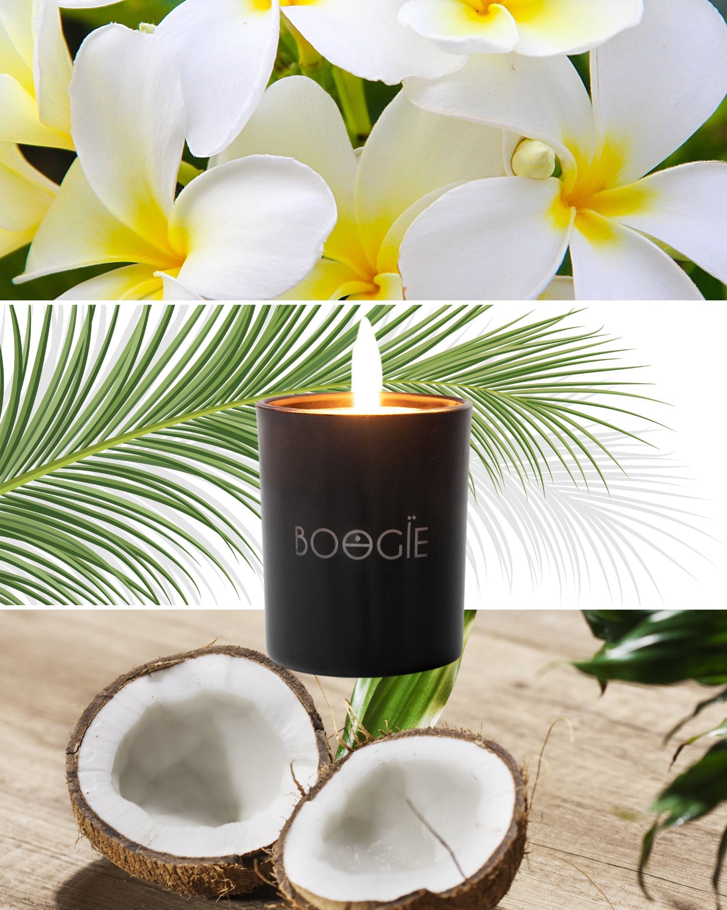 Recharge bougie parfumée Monoï – Évasion tropicale