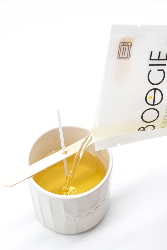 création d’une bougie maison avec une recharge parfumée BOOGIE