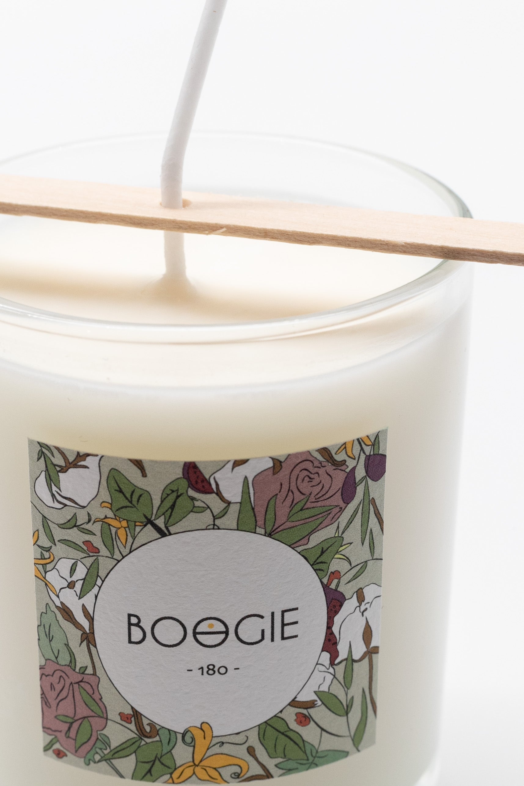 Bougie parfumée rechargeable BOOGIE en verre avec cire végétale de soja