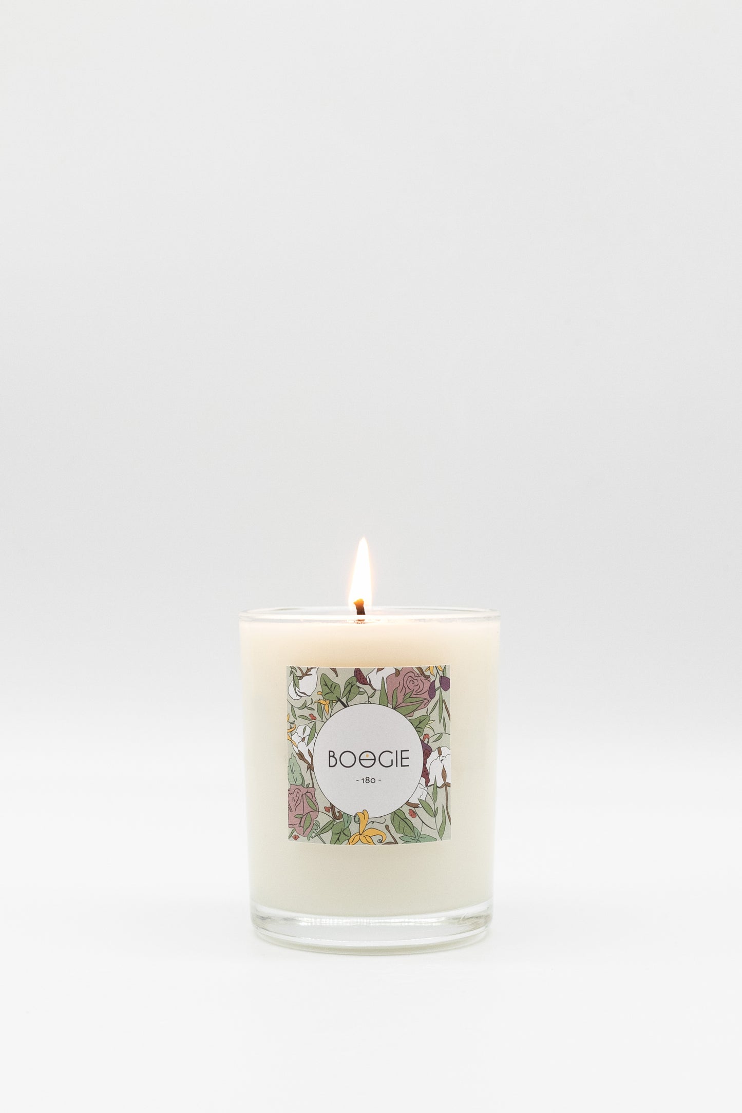 Bougie parfumée rechargeable BOOGIE en verre avec cire végétale de soja