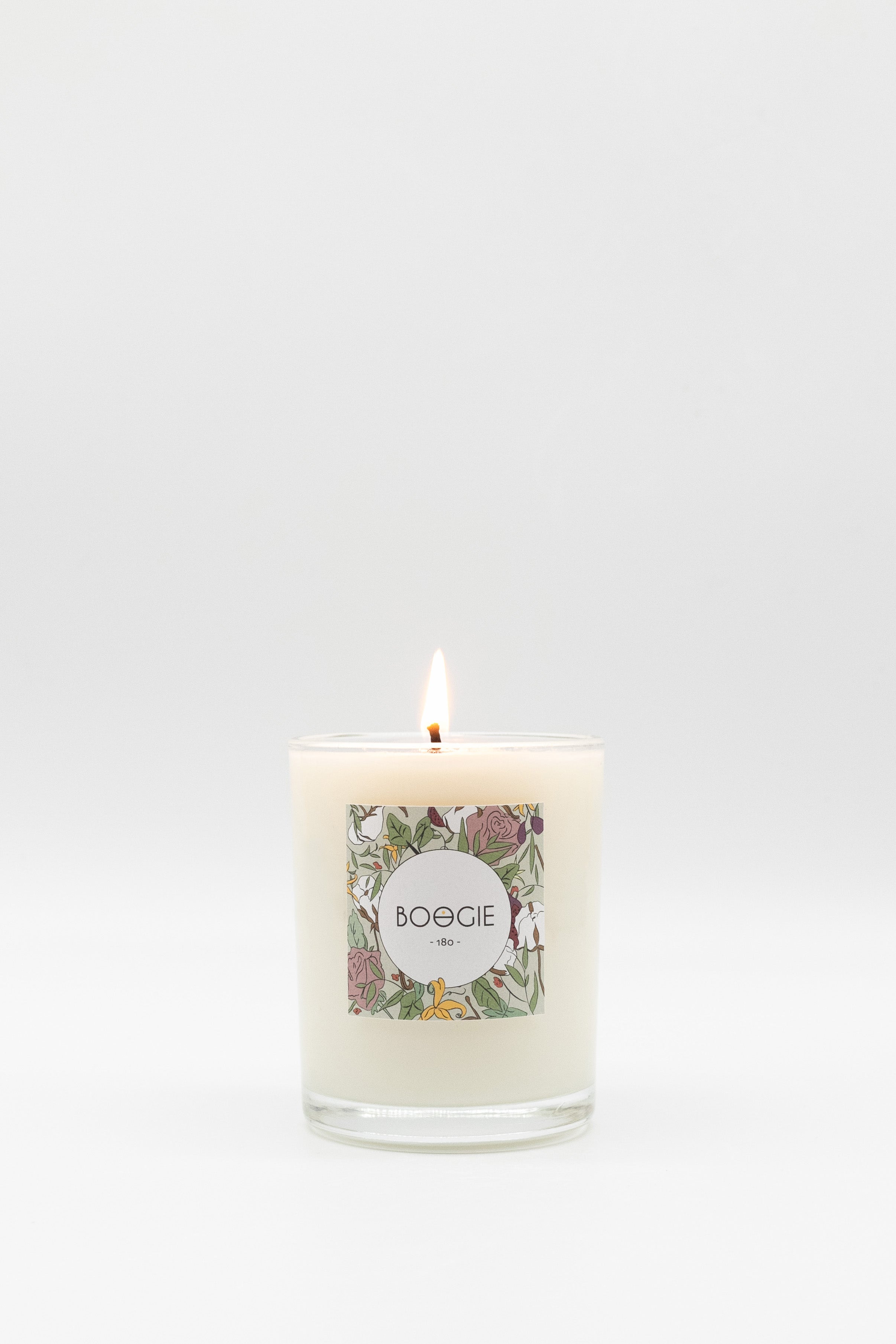 Bougie parfumée rechargeable BOOGIE en verre avec cire végétale de soja
