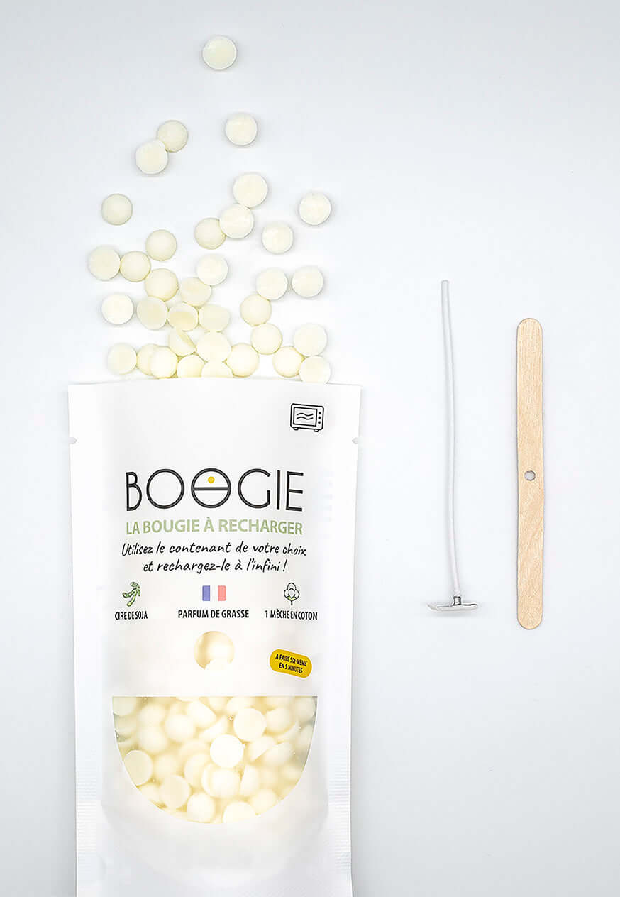 Recharge bougie parfumée Ambre - cire 100% Végétale - 250g